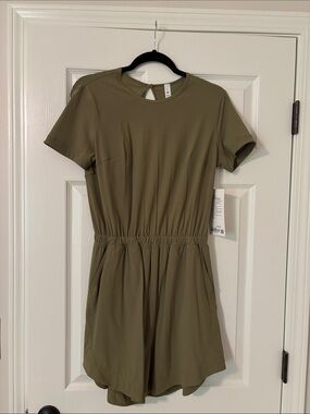 Lululemon Olive Green Short Sleeve Romper